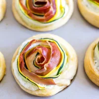 This Cheese, Veggie, and Prosciutto Pastry Roll Ups recipe is a super easy Easter appetizer takes just minutes to prepare, and it is a beautiful addition to a brunch or dinner.