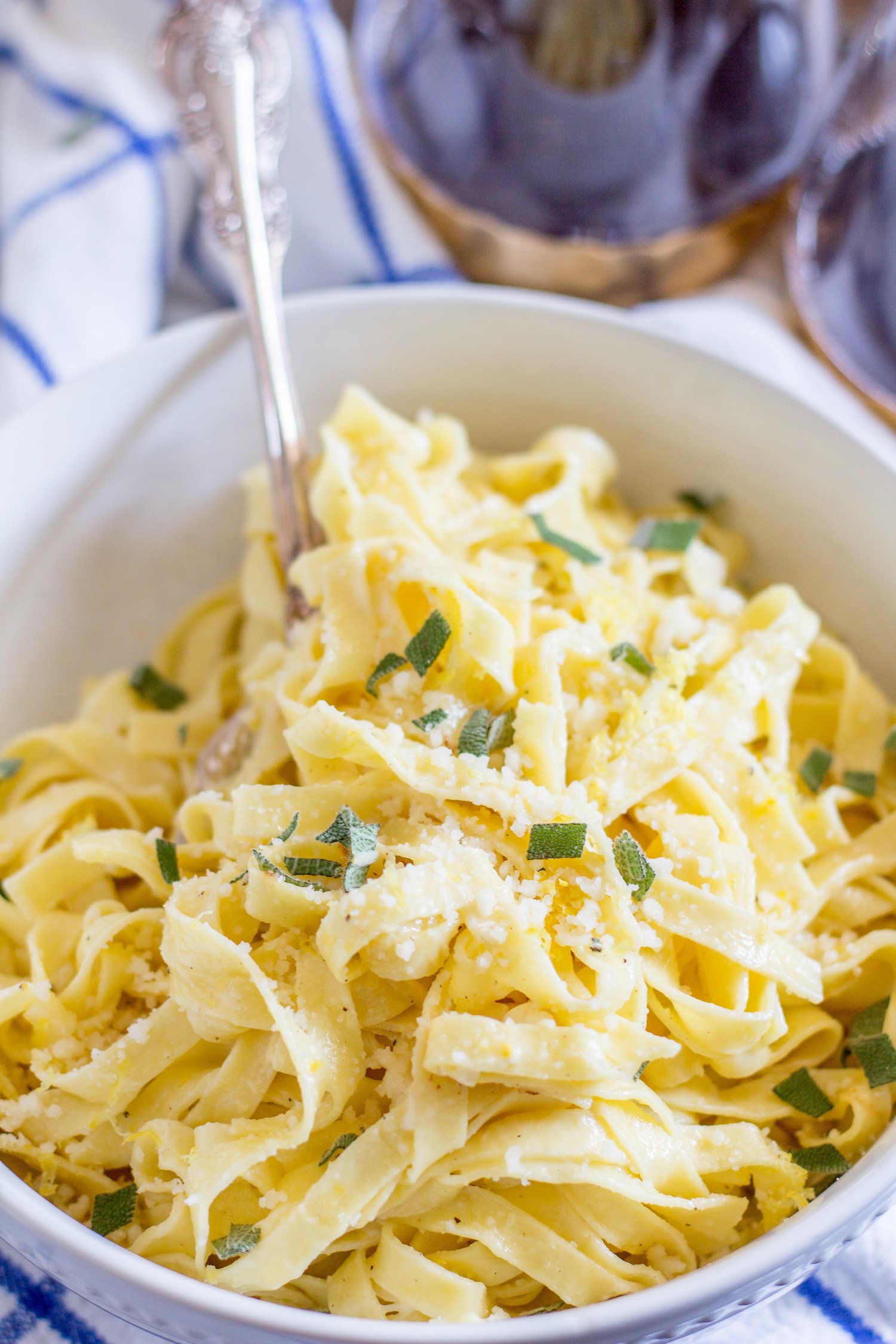 Lemon Parmesan Fettuccine thekittchen