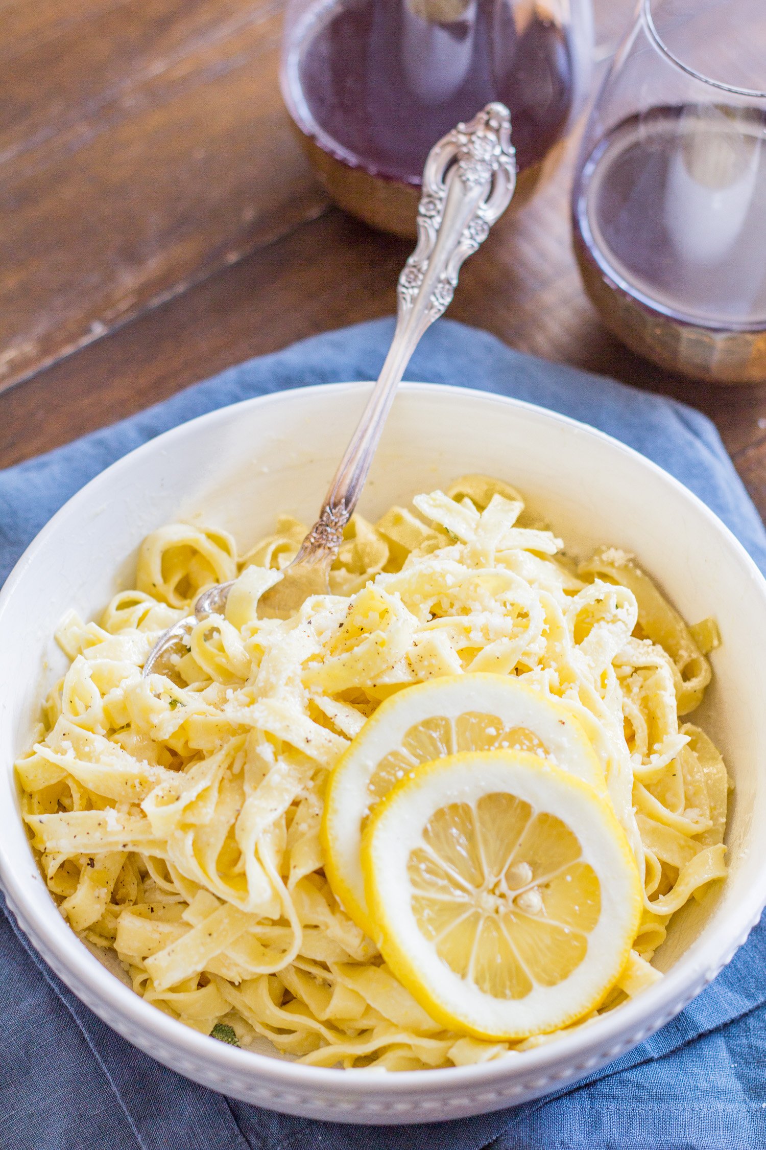 Lemon Parmesan Fettuccine thekittchen