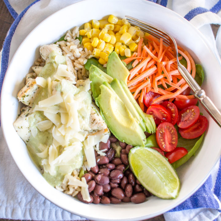 This Ranch Chicken Salad Bowl is an easy to prepare meal that is loaded with protein and vegetables.