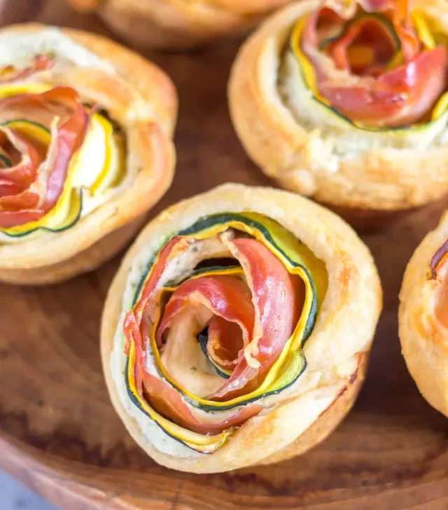 Easy Easter Appetizer: Cheese, Veggie, and Prosciutto Pastry Roll Ups