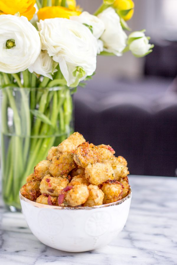Bacon Ranch Tater Tots - are the ultimate brunch side dish. This recipe is an easy way to upgrade store-bought tater tots with just 5 added minutes of preparation time.