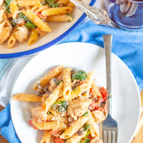 Creamy Tomato Penne With Chicken And Veggies | A Weeknight Dinner