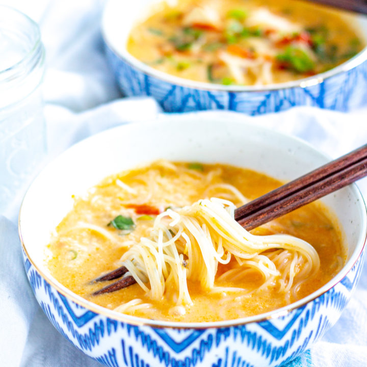 Thai Curry Noodle Soup with Chicken