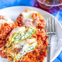 Toasted Zucchini Ravioli is a delicious from-scratch meal made by placing spinach and ricotta filling inside thin slices of zucchini.