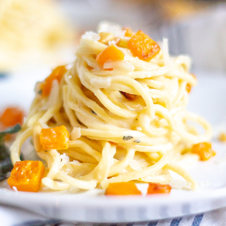 Fall Pasta with Goat Cheese, Sage, and Butternut Squash