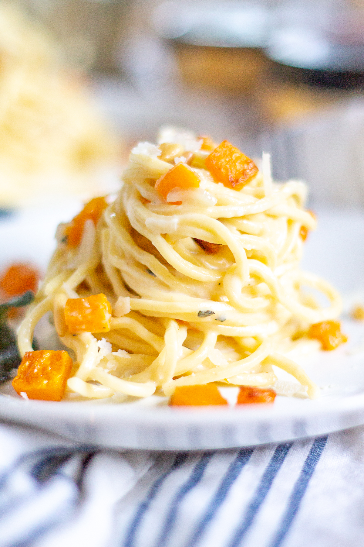 Fall Pasta with Goat Cheese, Sage, and Butternut Squash