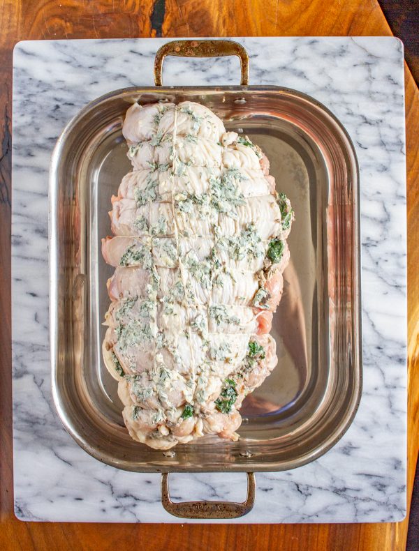Mushroom Spinach Stuffed Turkey Breast | This Mushroom Spinach Stuffed Turkey Breast is a fun alternative to serving a whole turkey at #Thanksgiving or #Christmas.