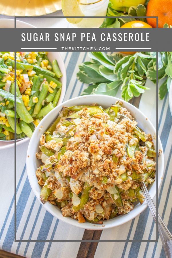 This Sugar Snap Pea Casserole is a modern take on the classic green bean casserole that my mother has been serving at #Thanksgiving for decades. I prefer the sugar snap peas because they retain their crispiness and have a fresher taste.