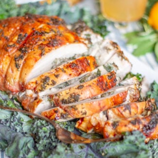 Mushroom Spinach Stuffed Turkey Breast