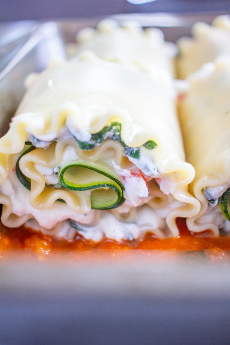 Veggie Lasagna Roll Ups