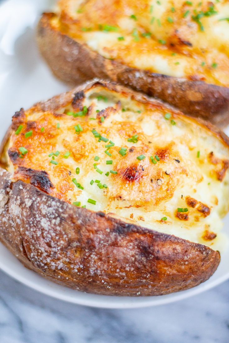 Twice Baked Brie Potatoes | Easy Baked Potato Side Dish