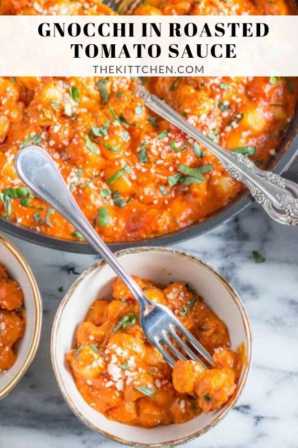 Gnocchi in Roasted Tomato Sauce is a delicious meal that is small on preparation time and big on taste.
