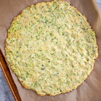 How to make Gluten Free Zucchini Pizza Crust - The lightly browned crust