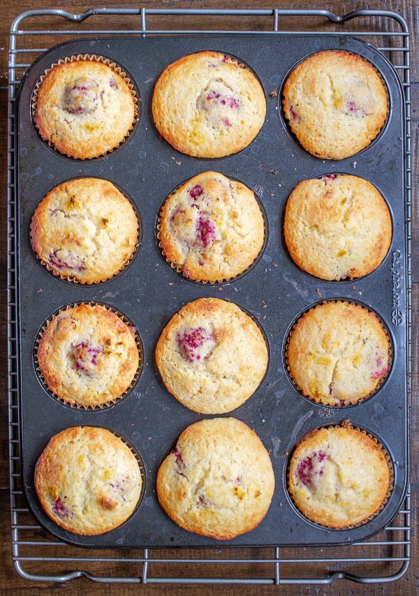 Lemon Ricotta Raspberry Muffins | An easy from-scratch muffin recipe