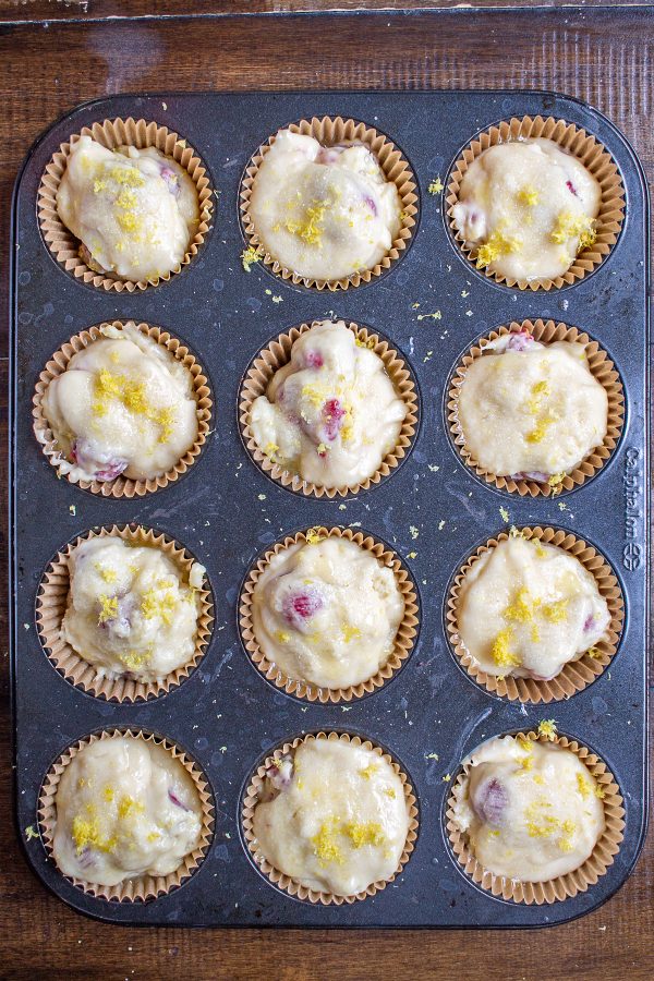 Lemon Ricotta Raspberry Muffins | An easy from-scratch muffin recipe