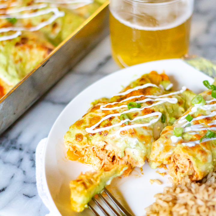 Buffalo Chicken Enchiladas