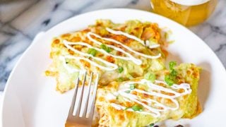Buffalo Chicken Enchiladas