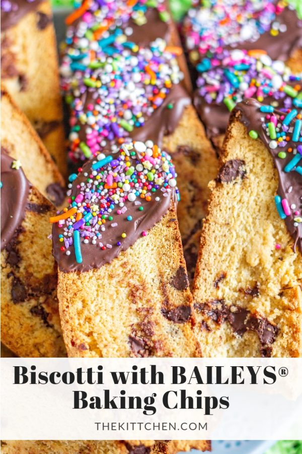 Chocolate Dipped Biscotti | This biscotti is easy to make and a perfect addition to a brunch or party!