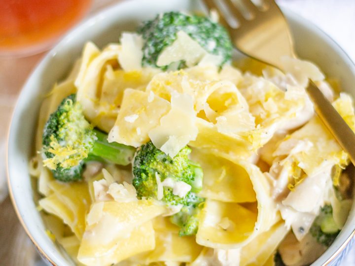 Chicken and Broccoli Pasta with a Goat Cheese Sauce - thekittchen