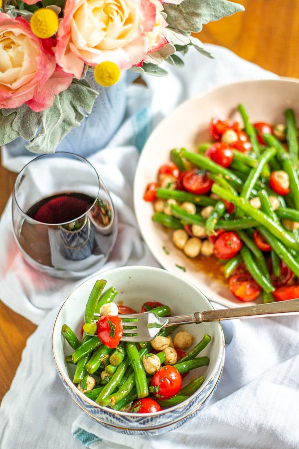 Green Bean and Tomato Salad | This colorful green bean and tomato salad can be served as a light meal or a side dish. 