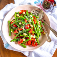 Green Bean and Tomato Salad | Caprese Salad with Green Beans
