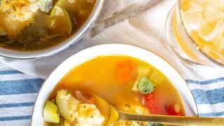 Italian Vegetable Soup with Dumplings