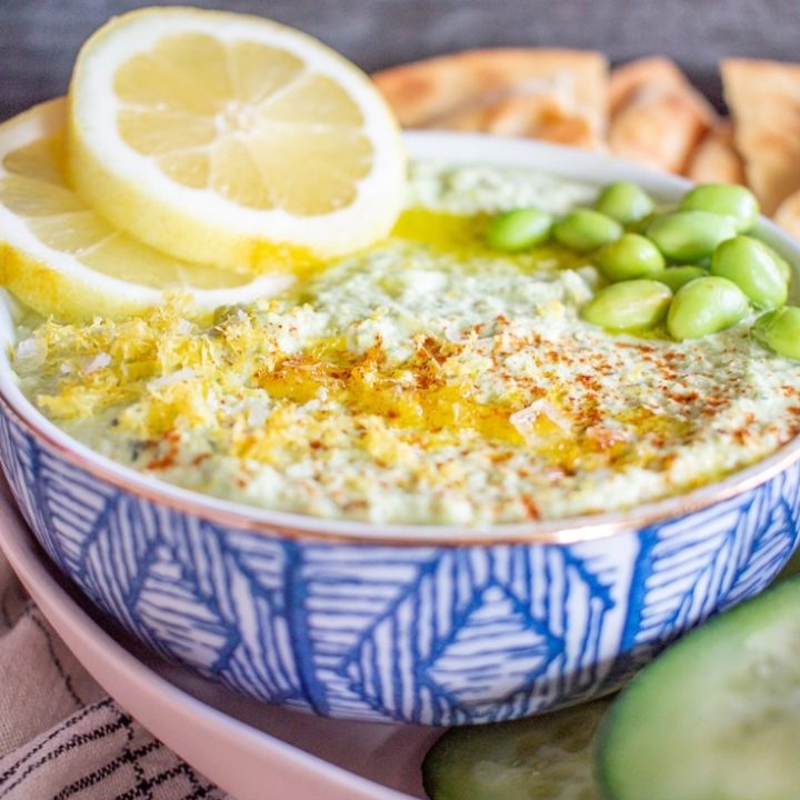 How to make Edamame Hummus | This easy recipe for edamame hummus is light and refreshing.