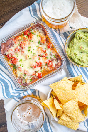 Baked Taco Dip | A Hot Taco Dip With Ground Beef