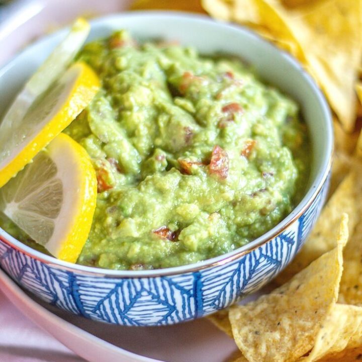 Cilantro isn't for everyone. That's why I make guacamole without cilantro. This guacamole comes together in just 5 minutes and has lots of citrus flavors.