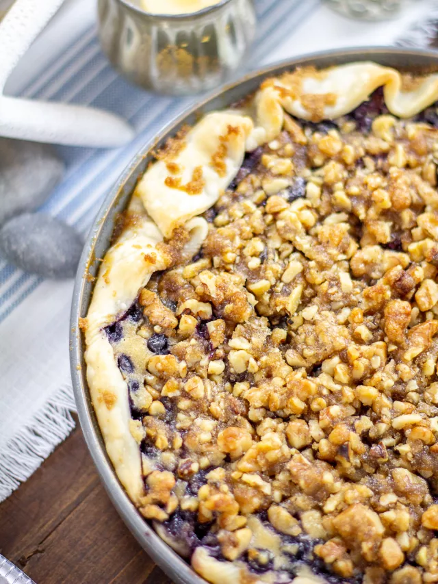 Blueberry Pie with Goat Cheese and Basil