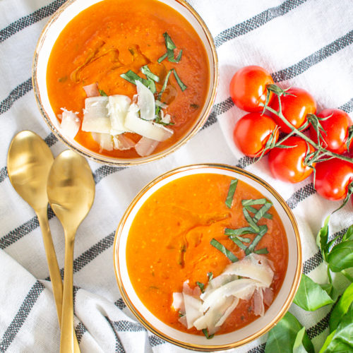 Herb Roasted Tomato Soup | Vegan Gluten Free Tomato Soup