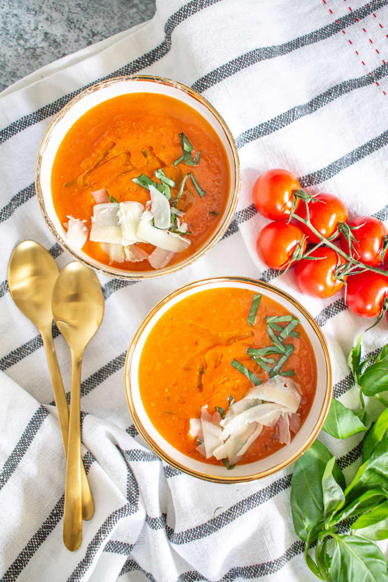 Herb Roasted Tomato Soup | Vegan Gluten Free Tomato Soup