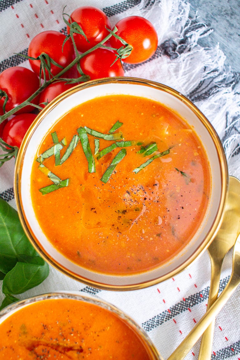 Herb Roasted Tomato Soup Vegan Gluten Free Tomato Soup