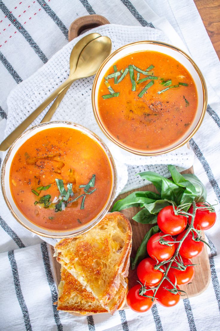 Herb Roasted Tomato Soup | Vegan Gluten Free Tomato Soup