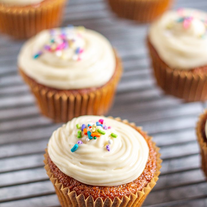 Reduced Fat Carrot Cake Cupcakes