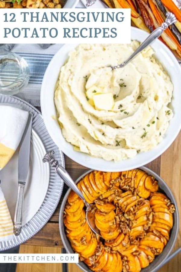 12 Irresistible Thanksgiving Potato Recipes! From the classic mashed potatoes to sweet potato casserole topped with bacon crumble - this list has it all.