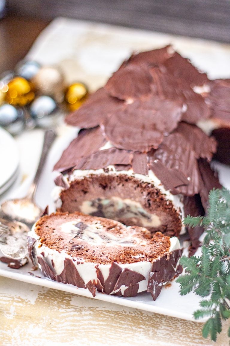 Ice Cream Yule Log thekittchen