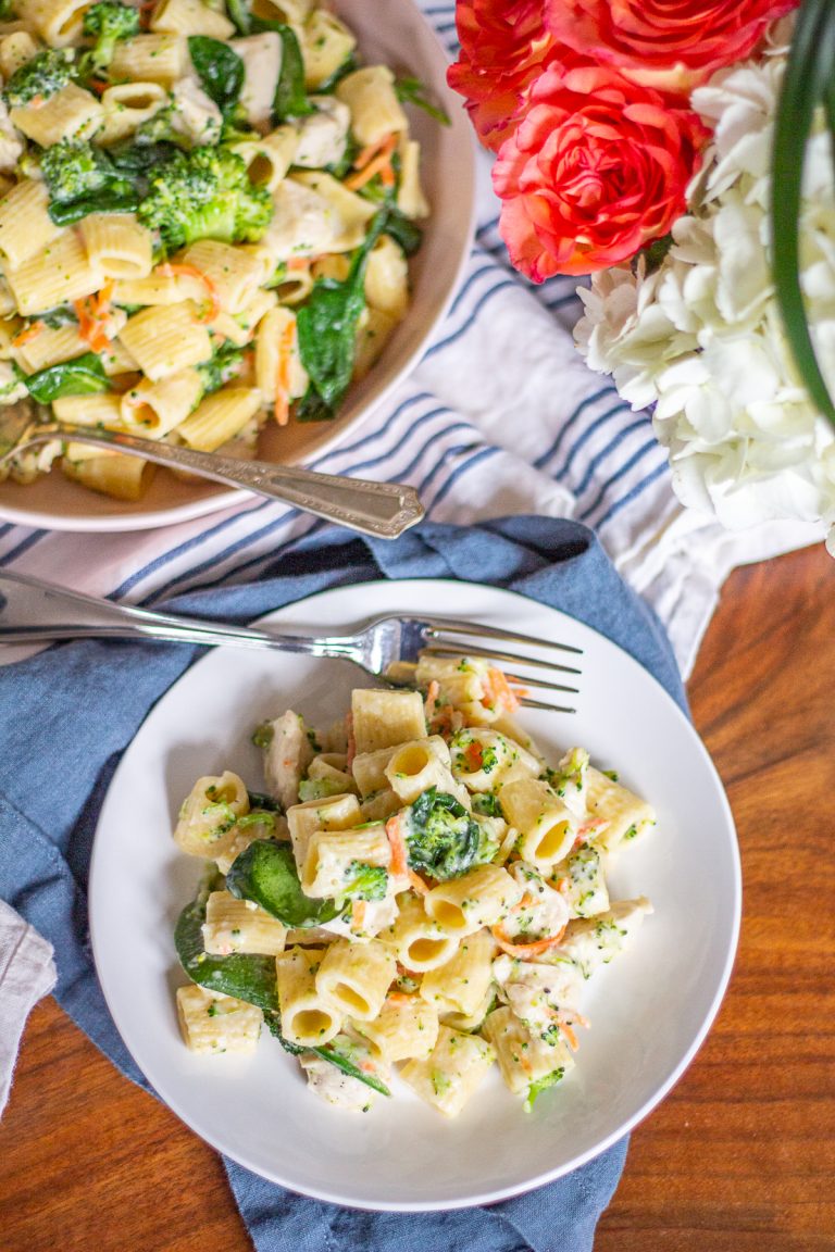 Easy Cheesy Italian Pasta with Veggies thekittchen