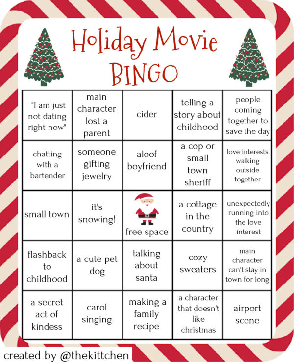 Christmas Movie Bingo Cards - 6 unique bingo cards to turn movie night into game night!
