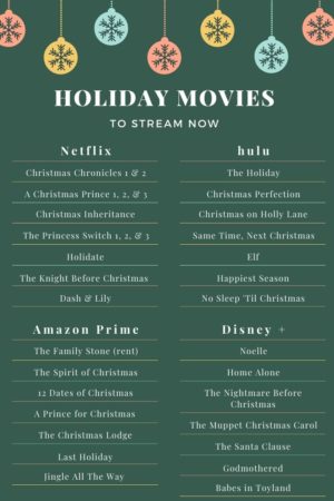 Holiday Movie Bingo | Christmas Movie Bingo | 6 Unique Bingo Cards