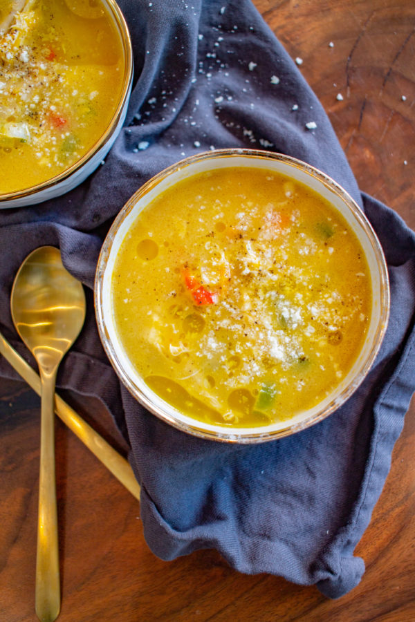 Best Winter Soup Recipes: Healthy Creamy Chicken Soup with pureed butternut squash