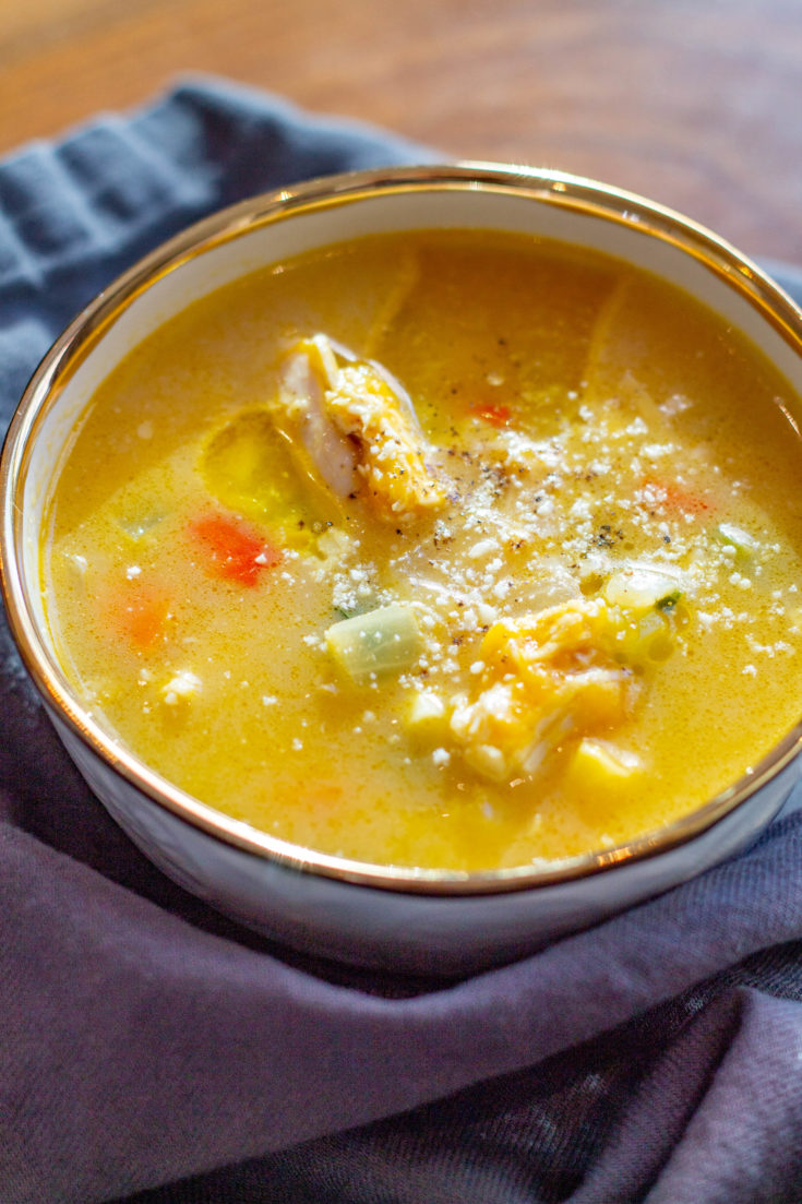 Easy Healthy Creamy Chicken Soup with Pureed Butternut Squash - thekittchen