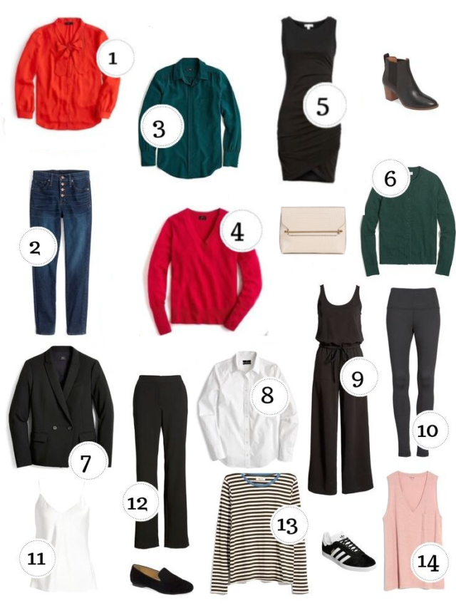14 Item Travel Capsule Wardrobe, Create 25+ Outfits