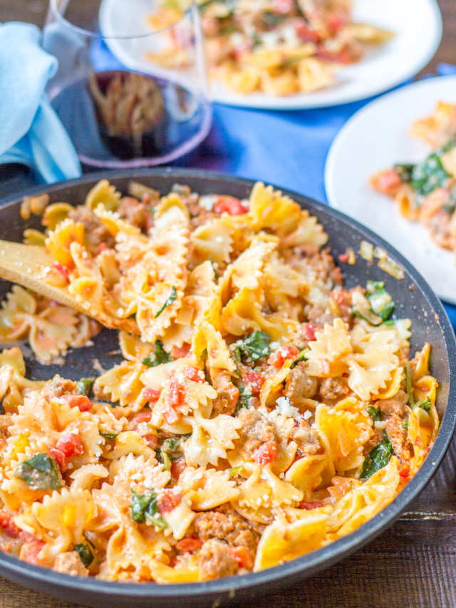 Sweet and Spicy Sausage and Farfalle Story