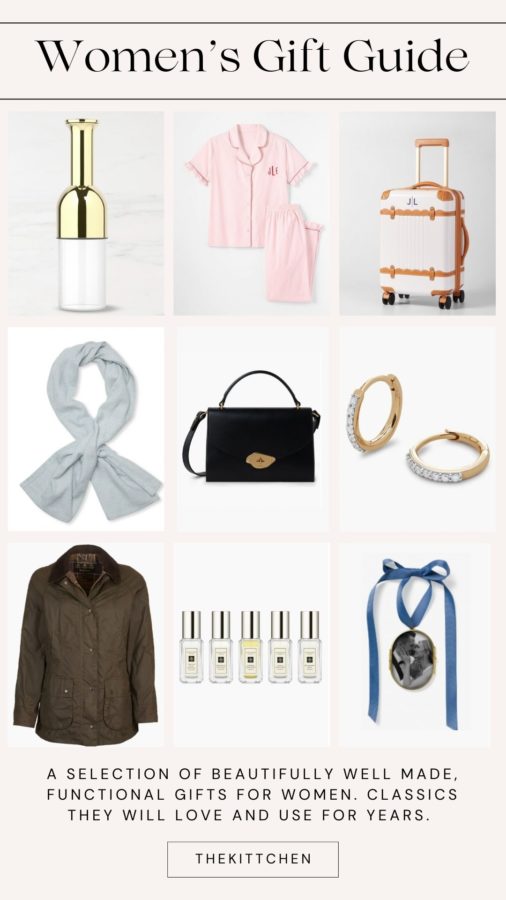 A women's gift guide of carefully curated gifts that features well-made and functional gifts. Spanning a wide range of price points, these are memorable gifts that will be loved for years.