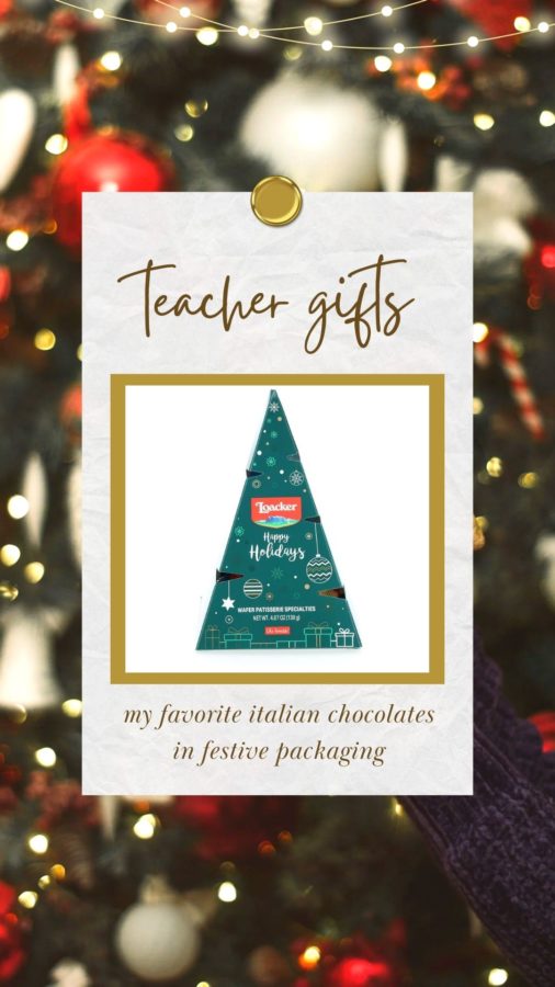 Teacher Gift Ideas - chocolates in festive packaging