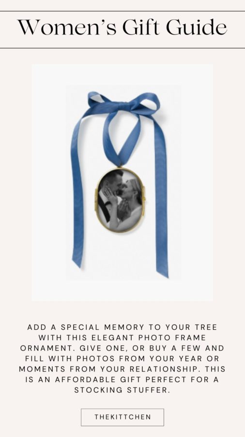 Women's Gift Guide: Add a photo from a special moment to this photo frame ornament 