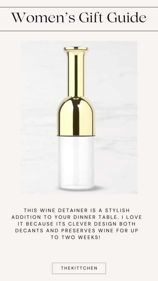 Women's Gift Guide: A sleek decanter that also preserves your wine for two weeks!