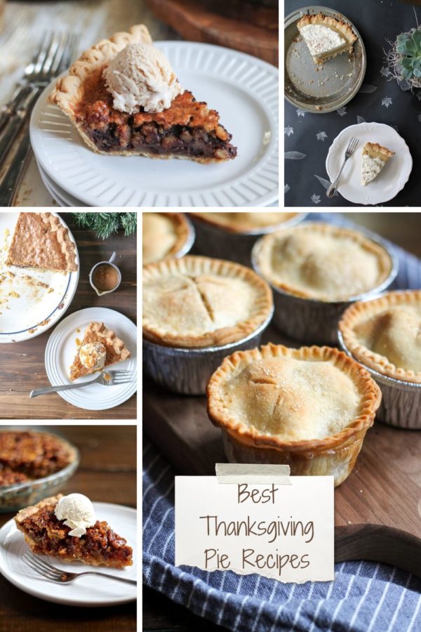 The Best Thanksgiving Pies: A collection of 12 pie recipes, plus two festive Thanksgiving desserts ranging from classic pumpkin and apple pies to easy no bake recipes for beginners.